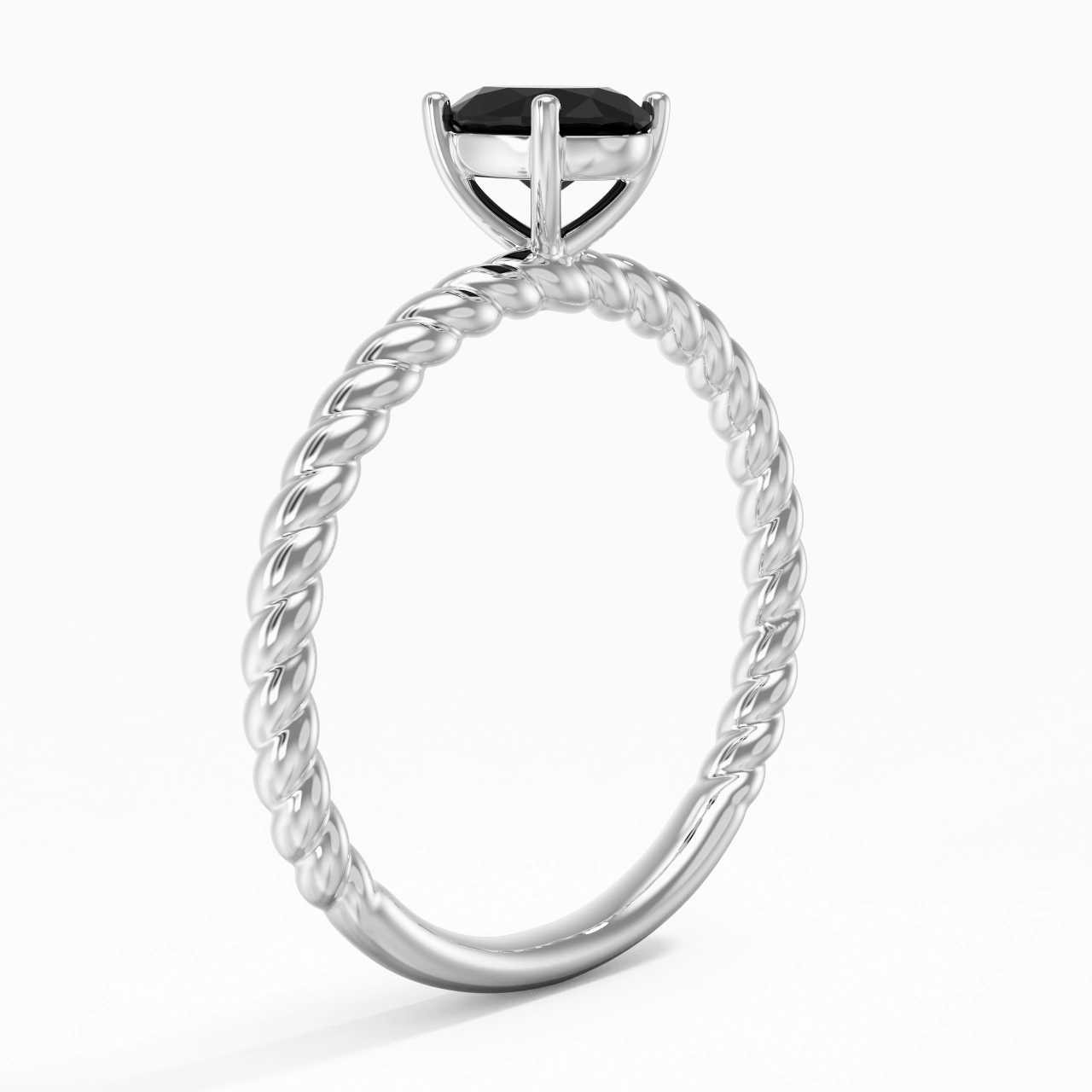 Modern Oval 1.00ct Cubic Zirconia Engagement Ring