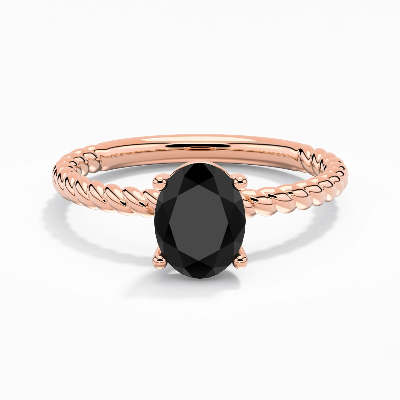 Modern Oval 2.00ct Cubic Zirconia Engagement Ring