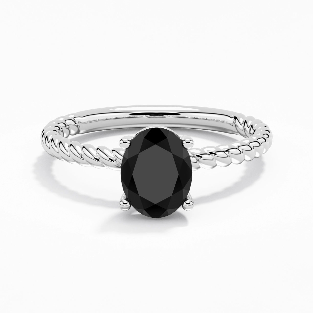 Modern Oval 2.00ct Cubic Zirconia Engagement Ring