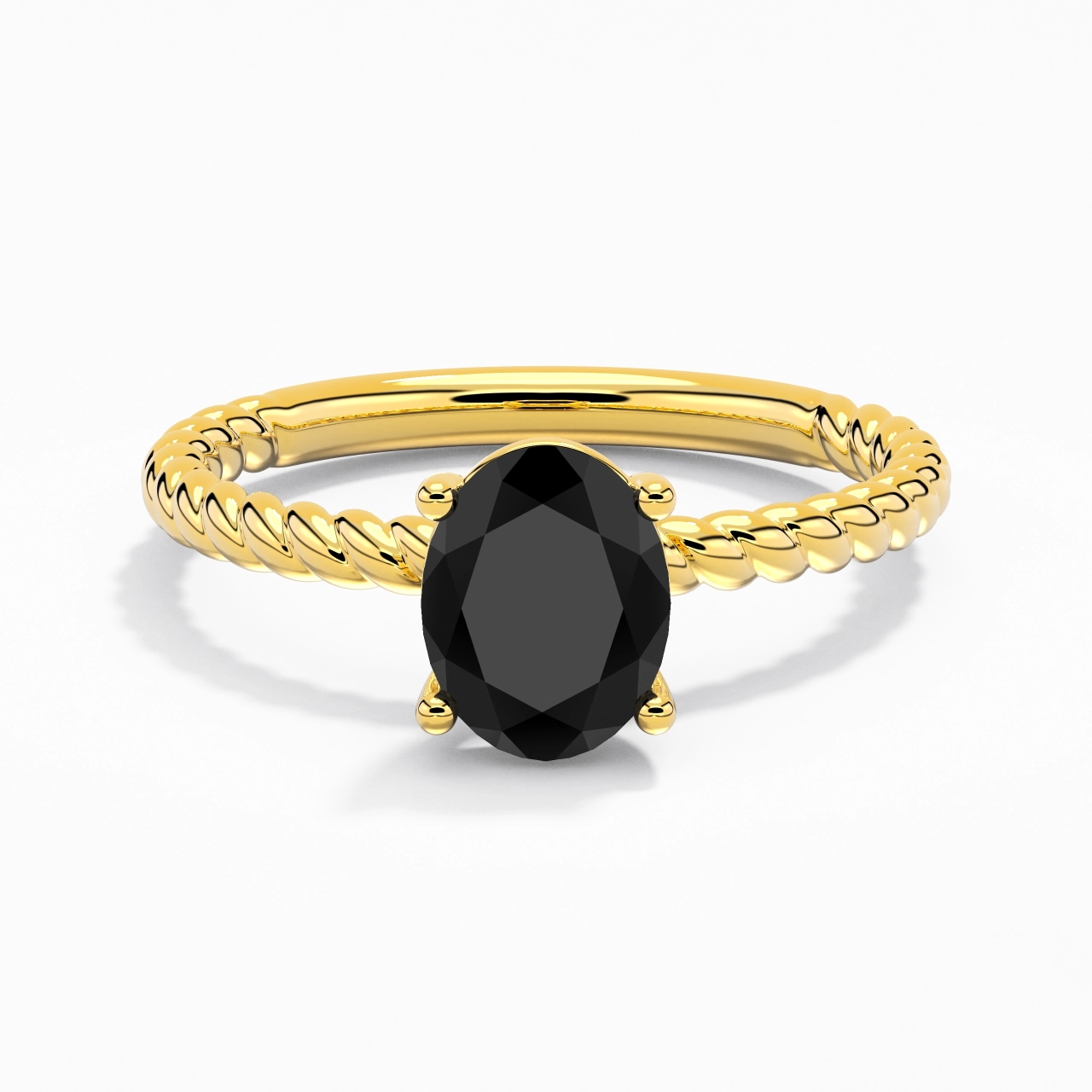 Modern Oval 2.00ct Cubic Zirconia Engagement Ring