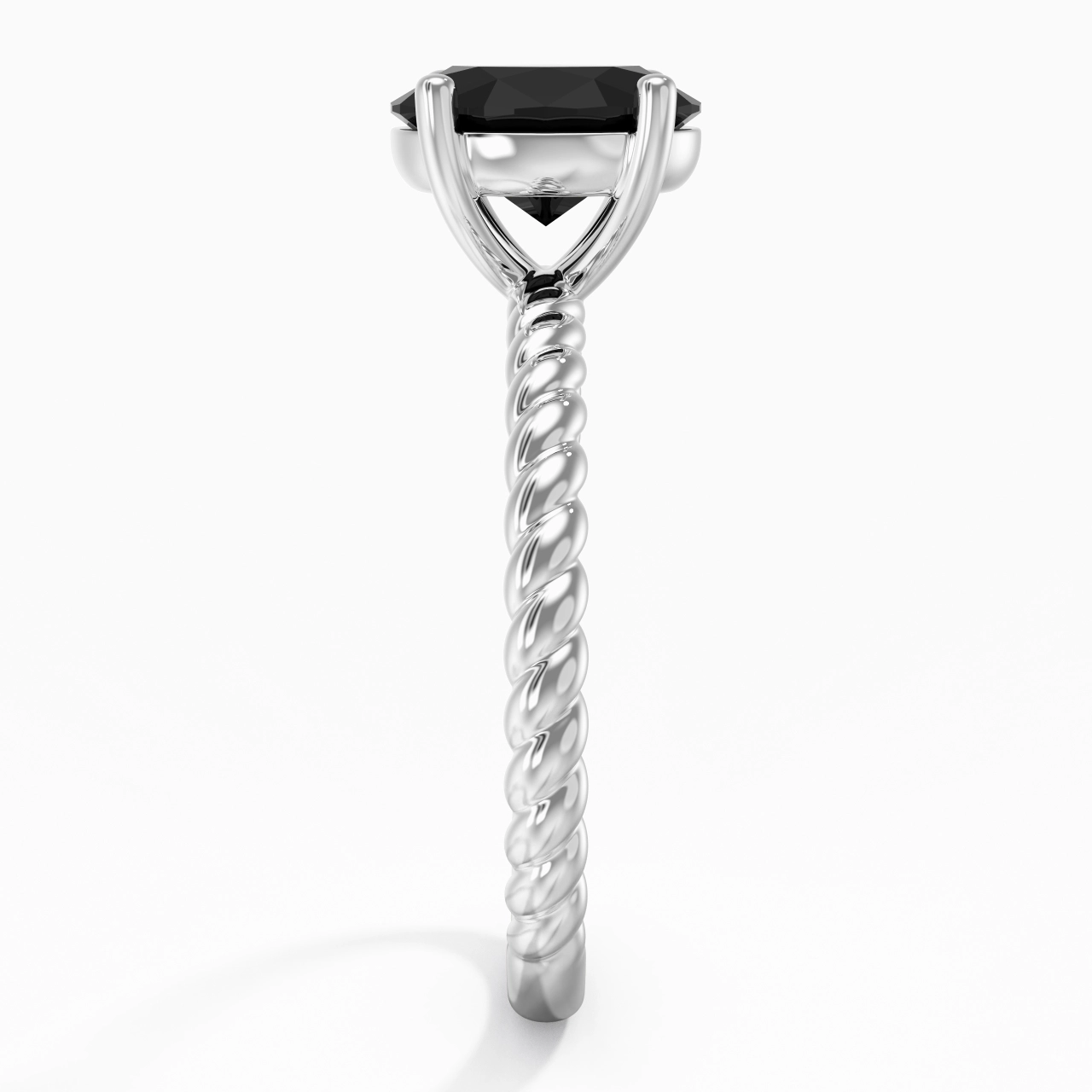 Modern Oval 2.00ct Cubic Zirconia Engagement Ring