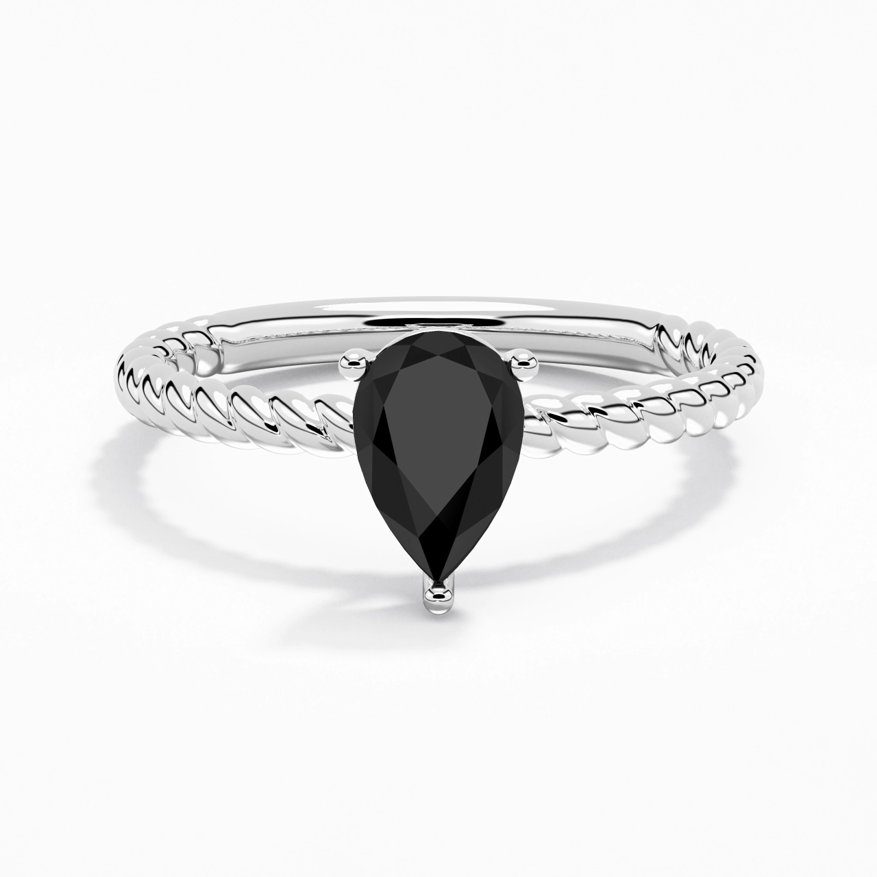 Modern Pear 1.50ct Cubic Zirconia Engagement Ring