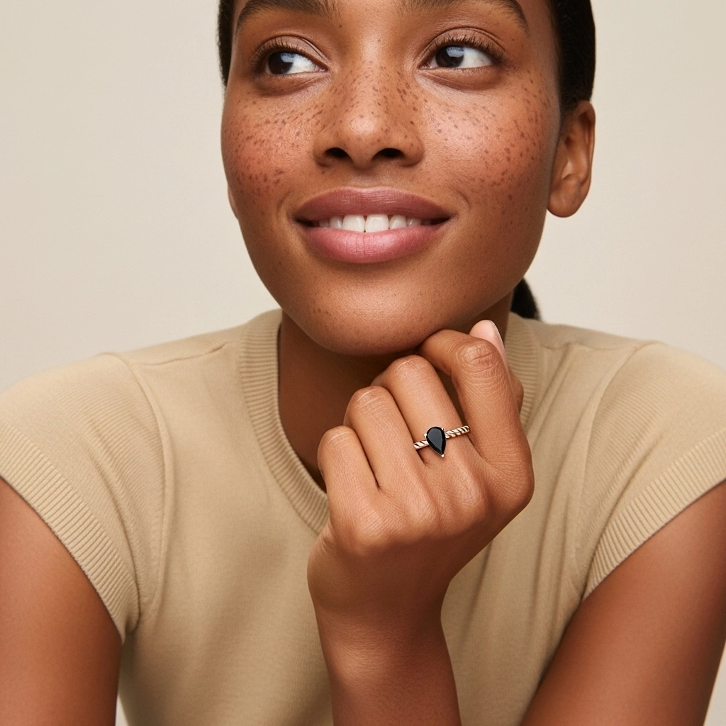 Modern Pear 1.00ct Cubic Zirconia Engagement Ring