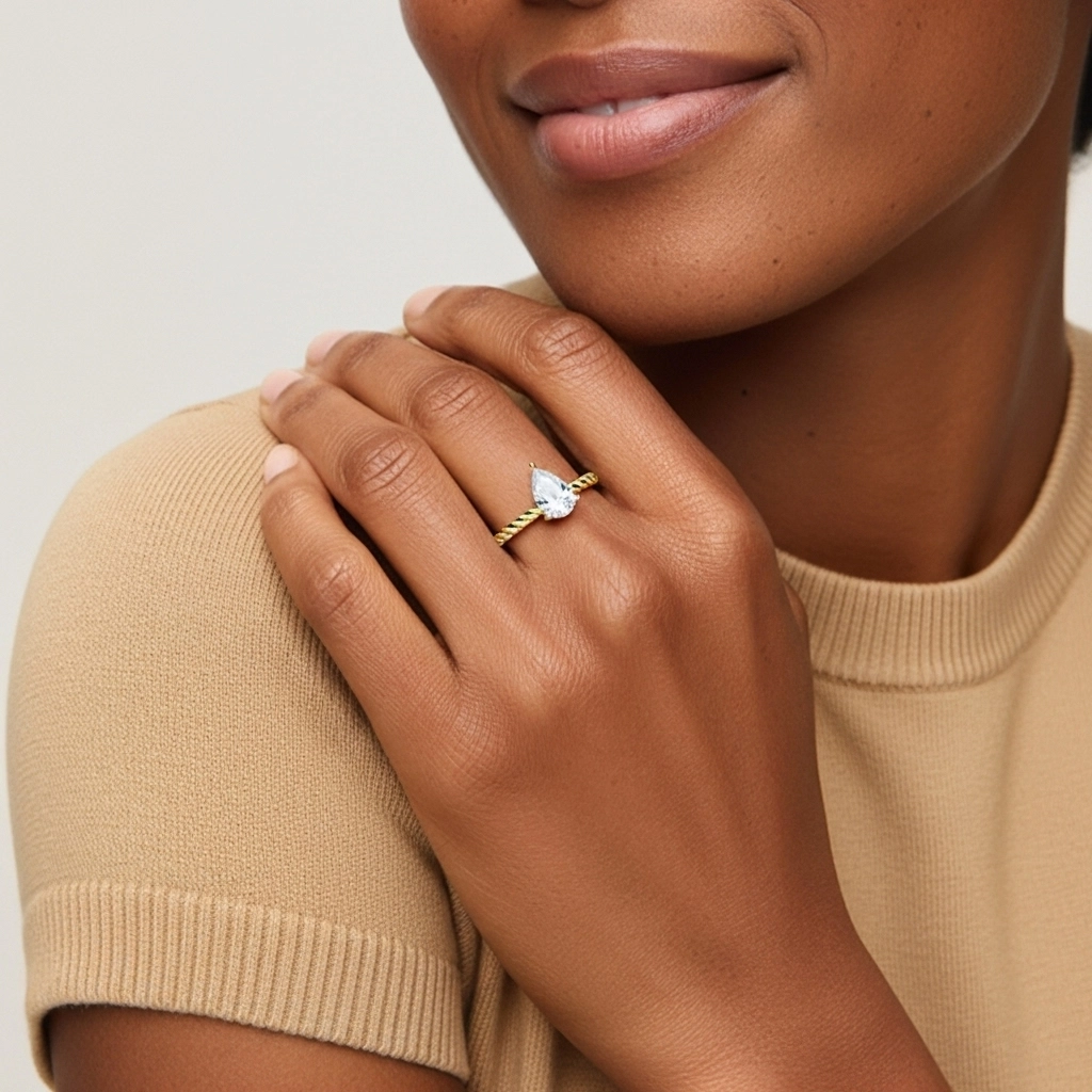 1.50ct Moissanite Engagement Ring 925 Sterling Silver