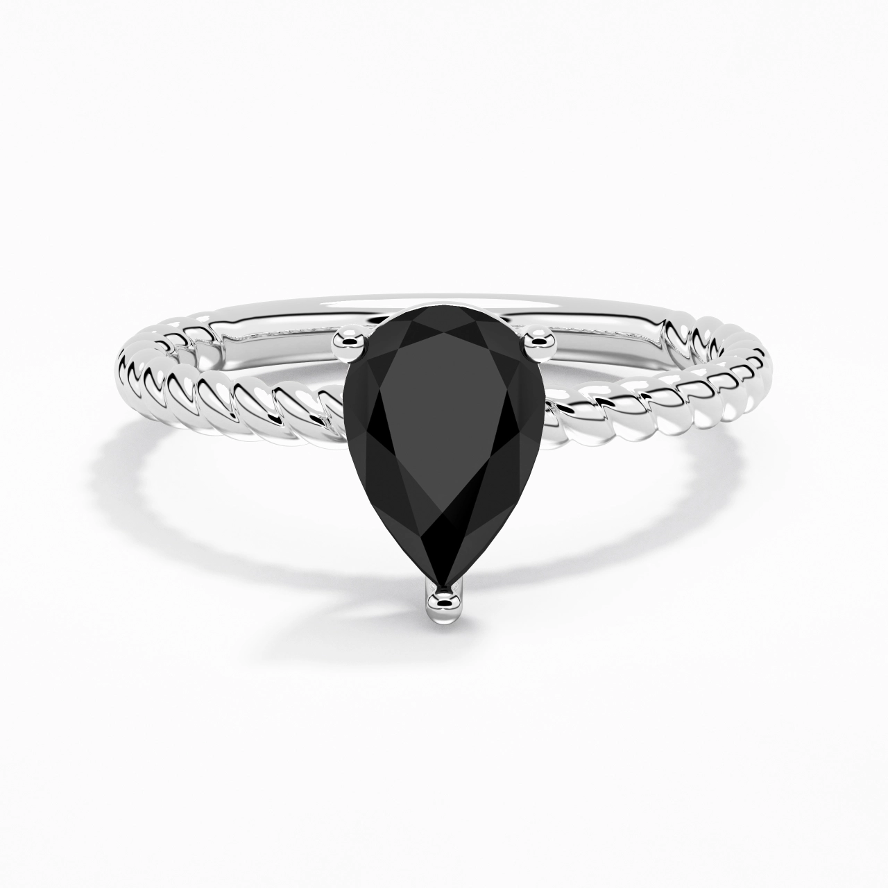 Modern Pear 2.00ct Cubic Zirconia Engagement Ring