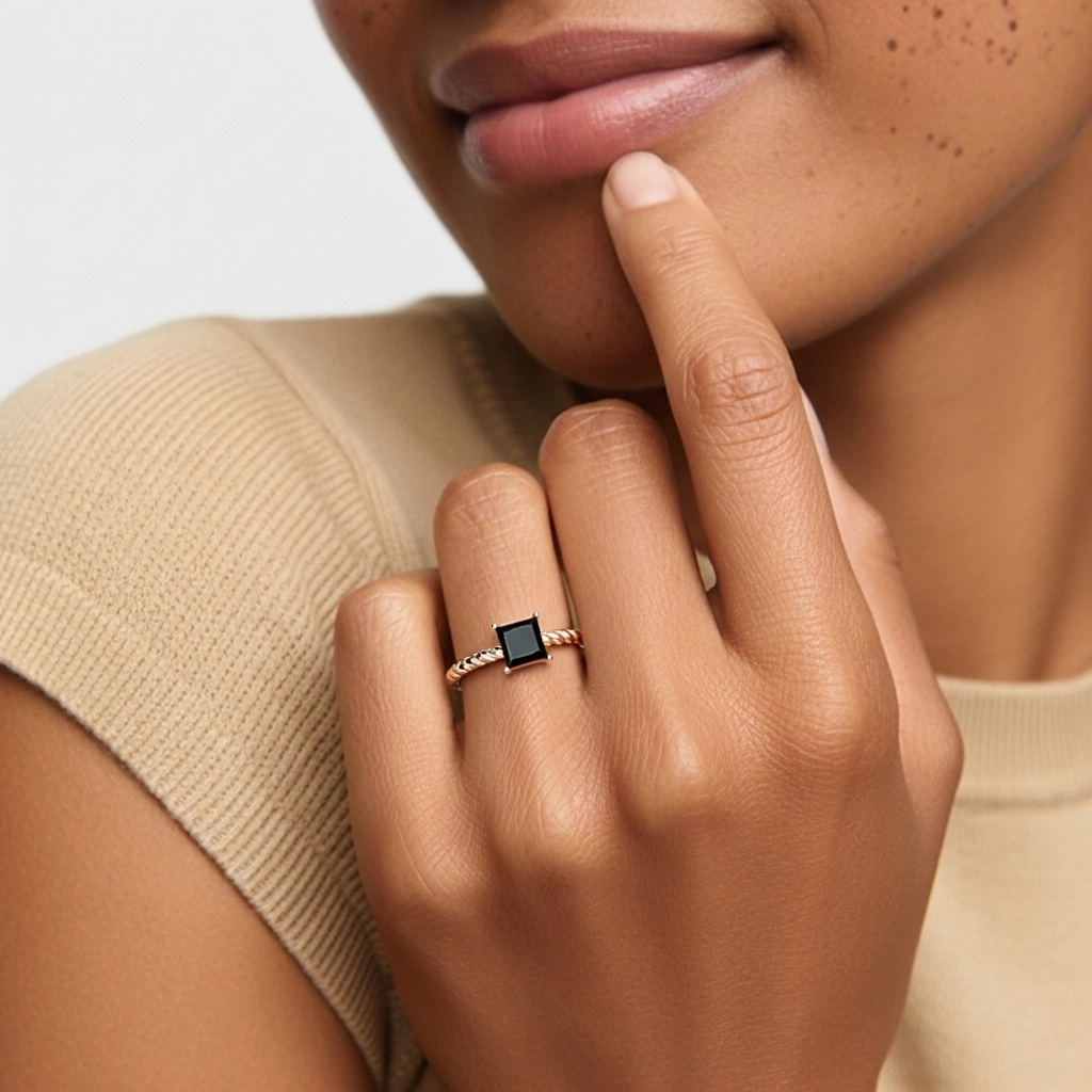 Modern Princess 1.00ct Cubic Zirconia Engagement Ring