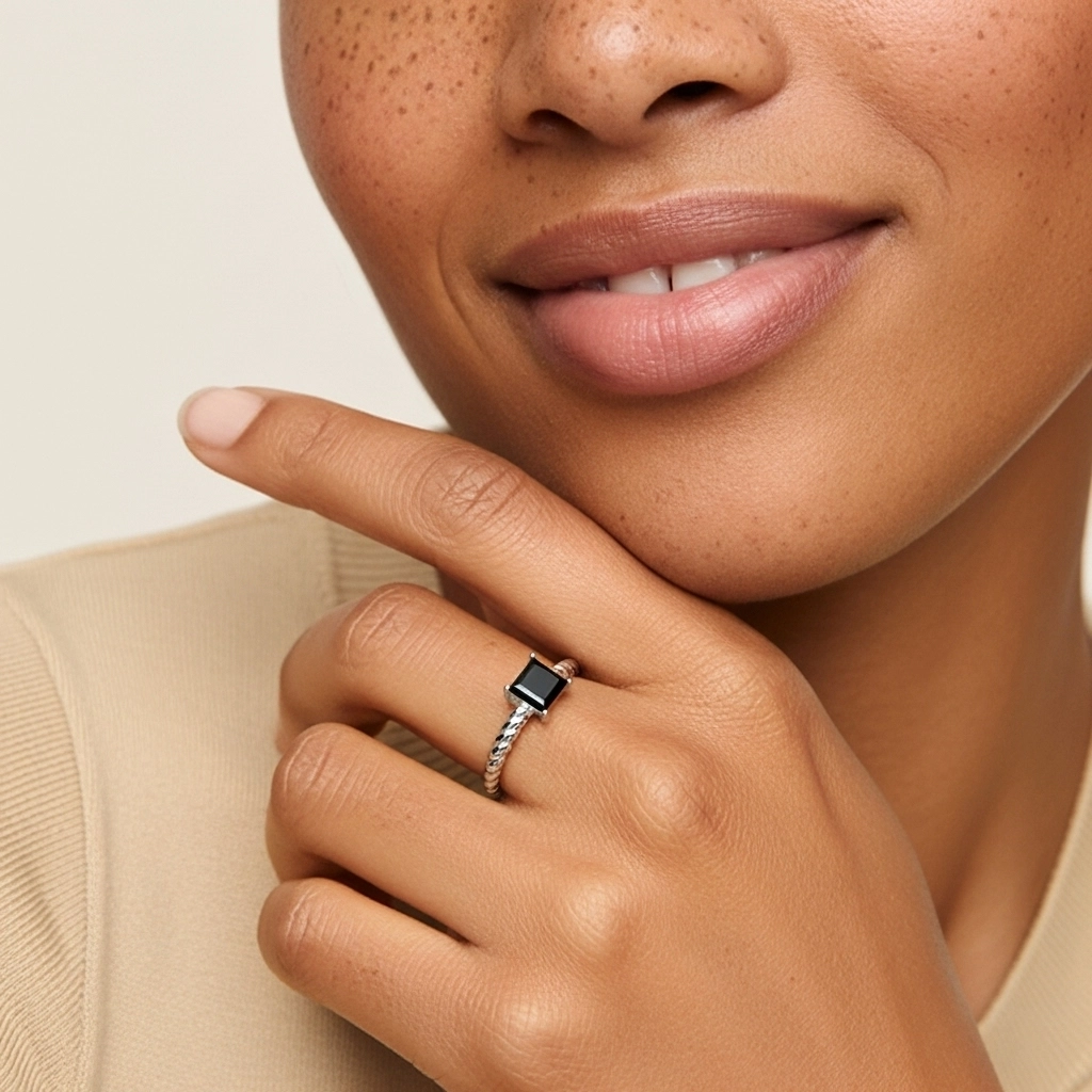 Modern Princess 1.00ct Cubic Zirconia Engagement Ring