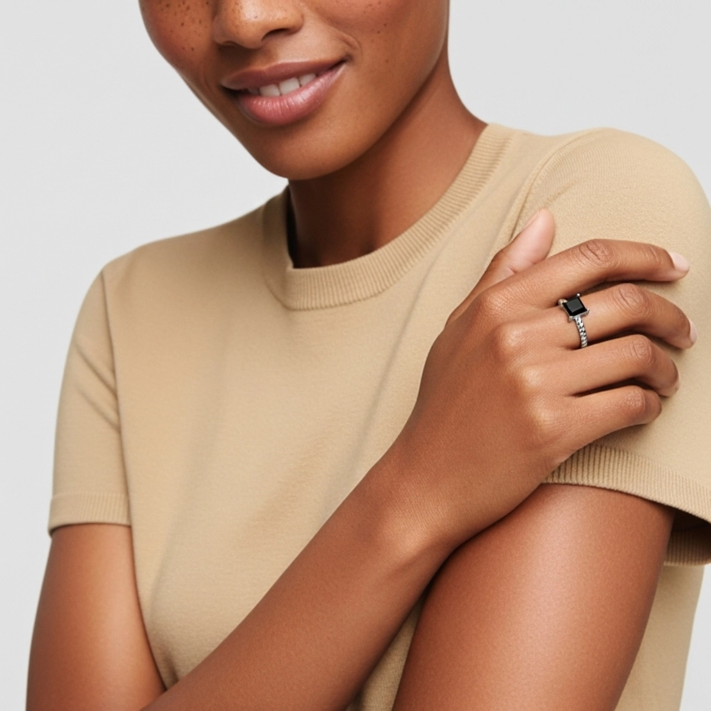 Modern Princess 1.00ct Cubic Zirconia Engagement Ring