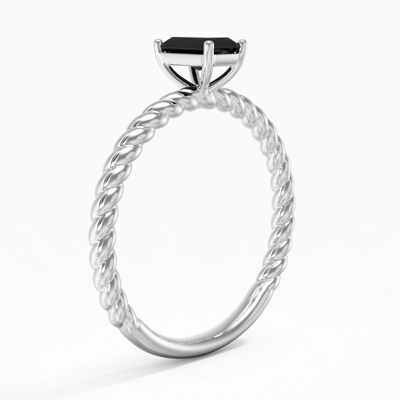 Modern Radiant 0.80ct Cubic Zirconia Engagement Ring