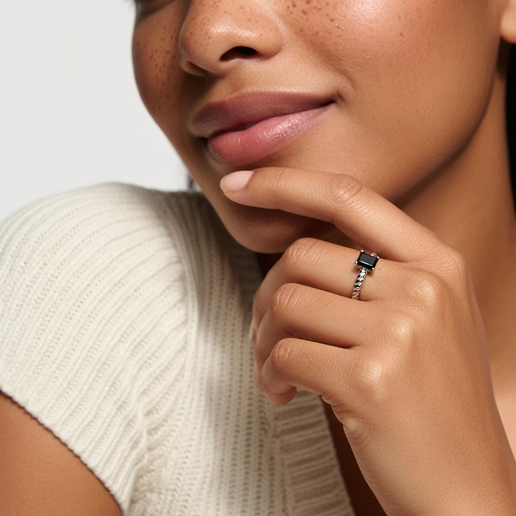 Modern Radiant 1.00ct Cubic Zirconia Engagement Ring