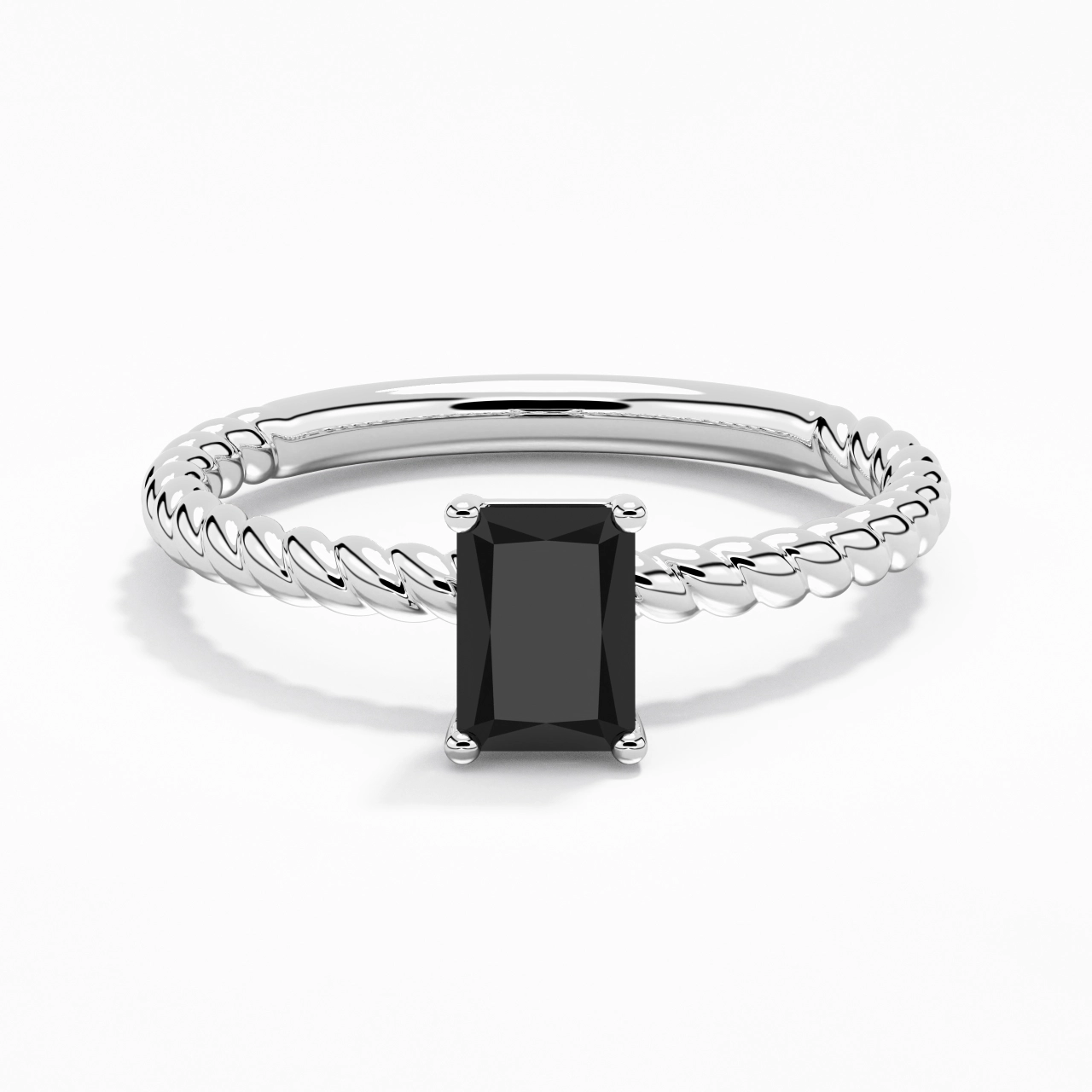 Modern Radiant 1.00ct Cubic Zirconia Engagement Ring