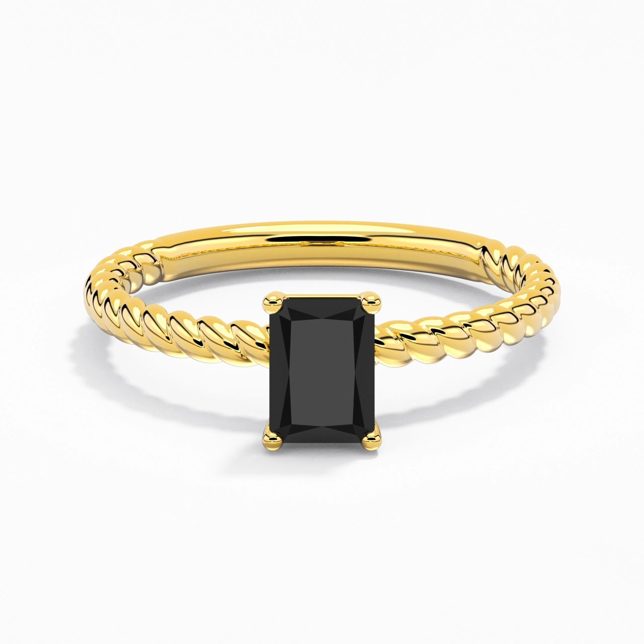 Modern Radiant 1.00ct Cubic Zirconia Engagement Ring
