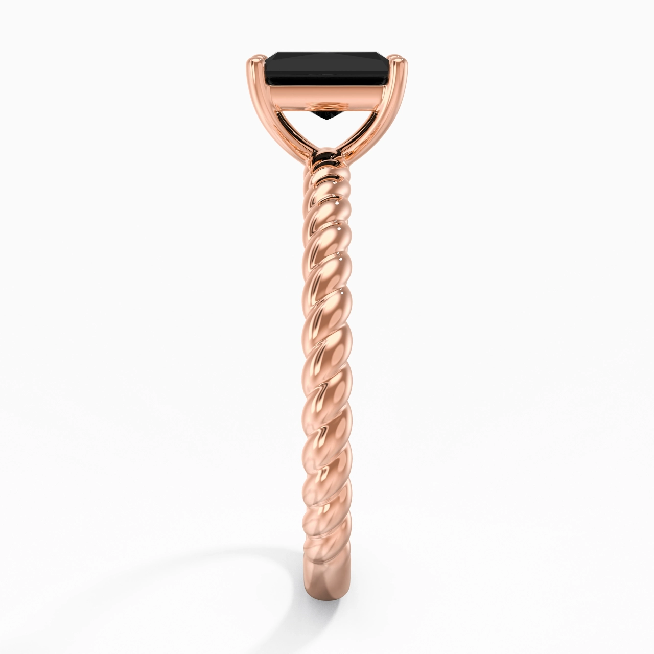 Modern Radiant 1.00ct Cubic Zirconia Engagement Ring