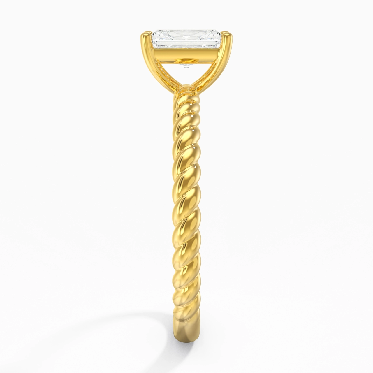 Modern Radiant 1.00ct Moissanite Engagement Ring