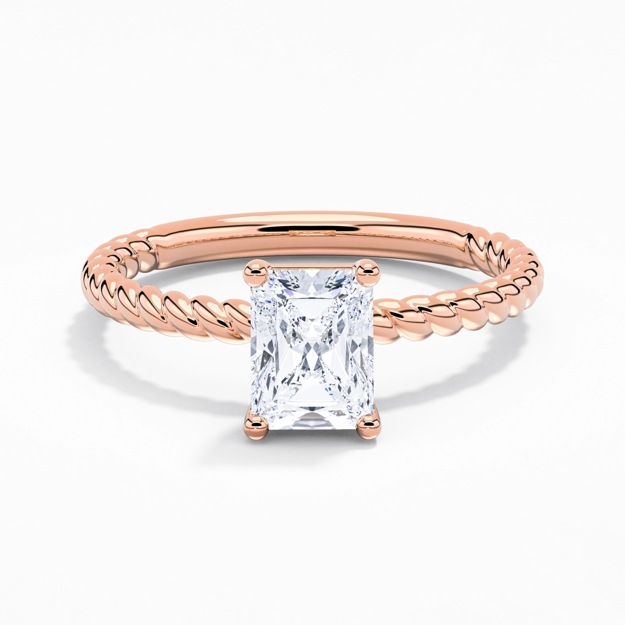 Modern Radiant 2.00ct Moissanite Engagement Ring