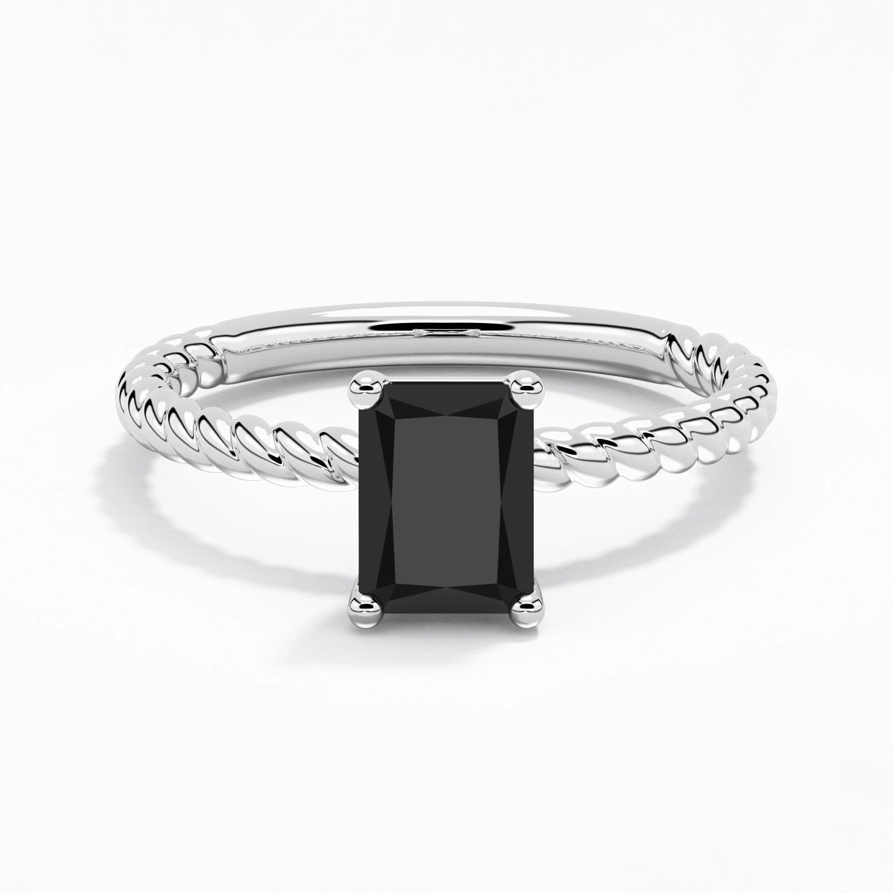 Modern Radiant 2.00ct Cubic Zirconia Engagement Ring