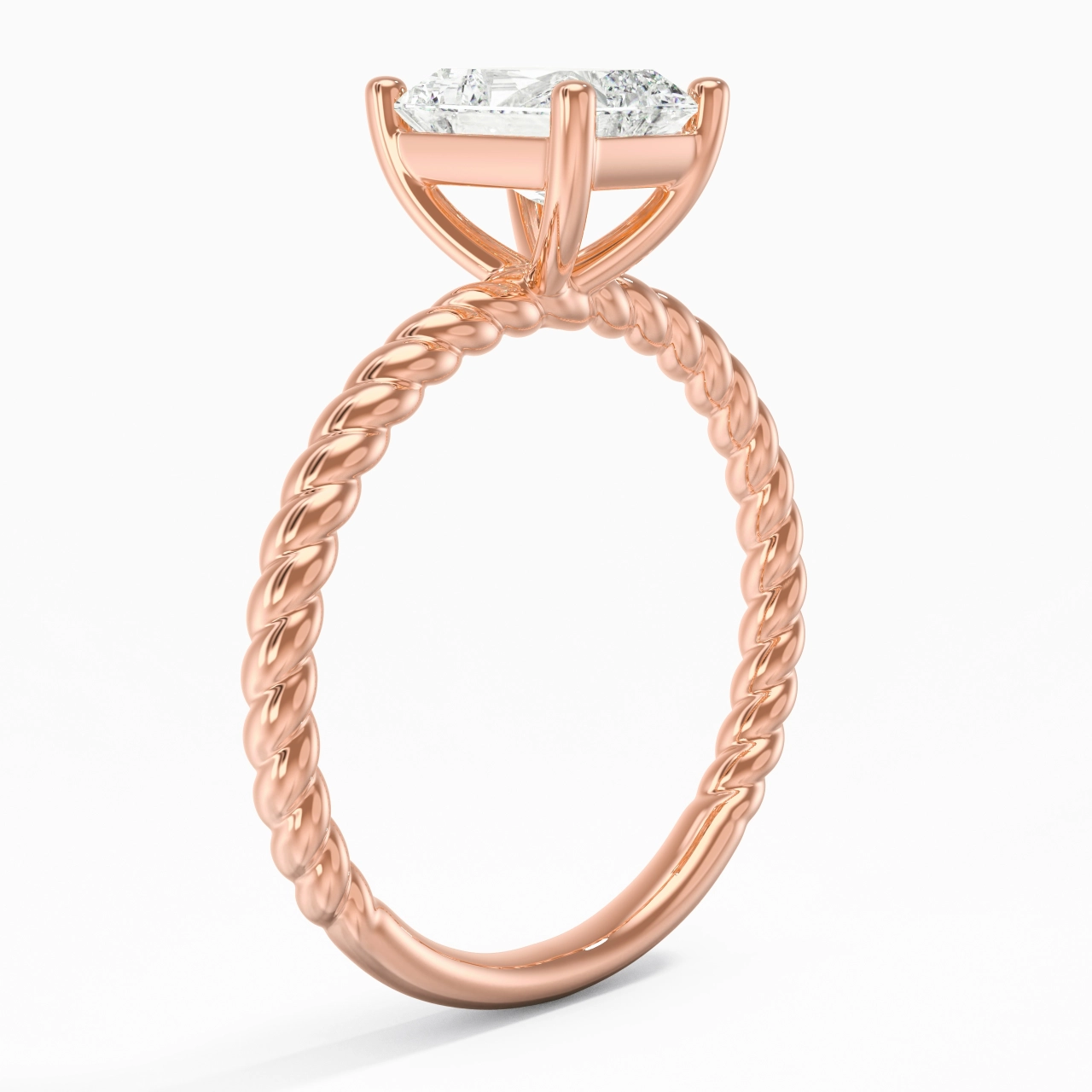 Modern Radiant 2.00ct Moissanite Engagement Ring
