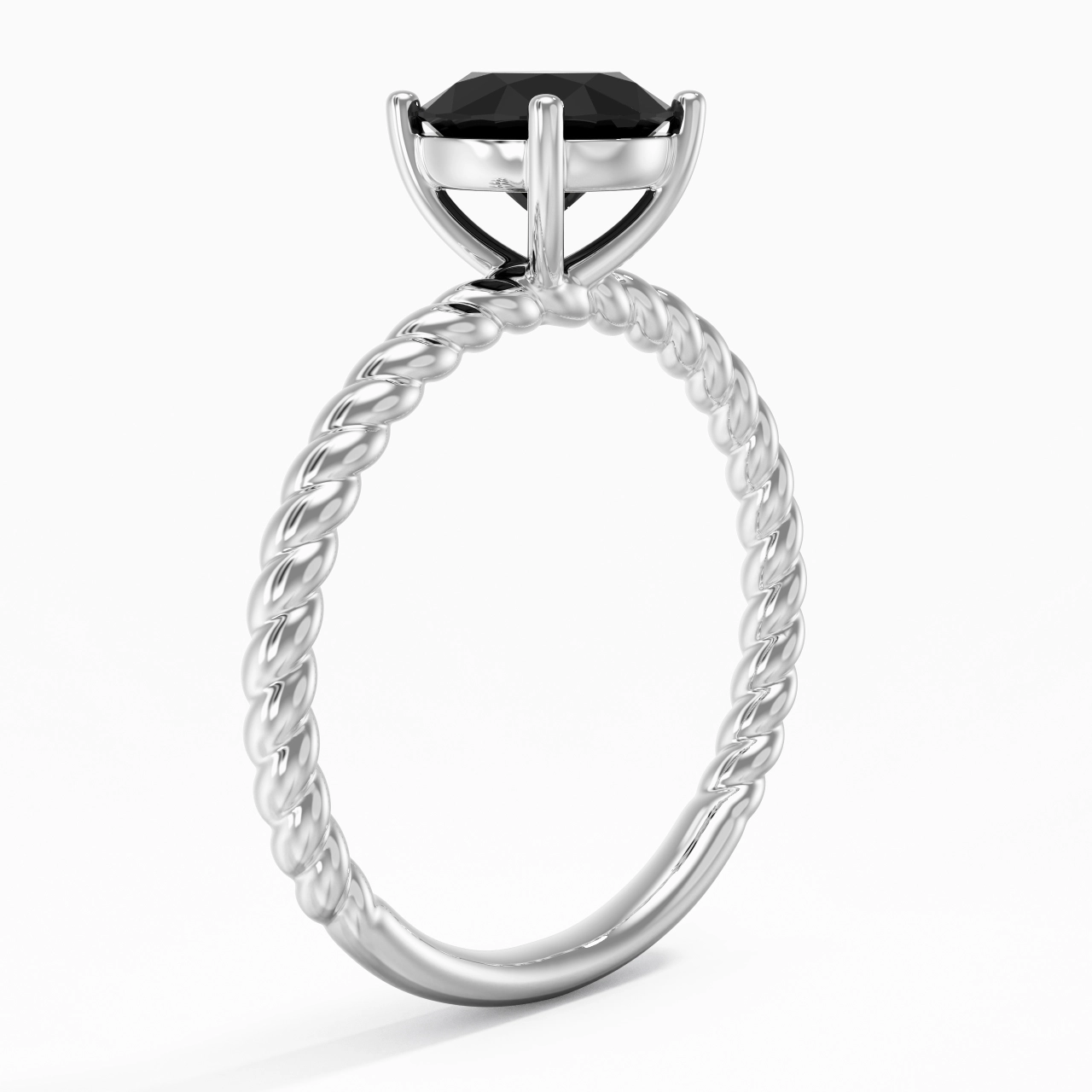 Modern Round 1.50ct Cubic Zirconia Engagement Ring