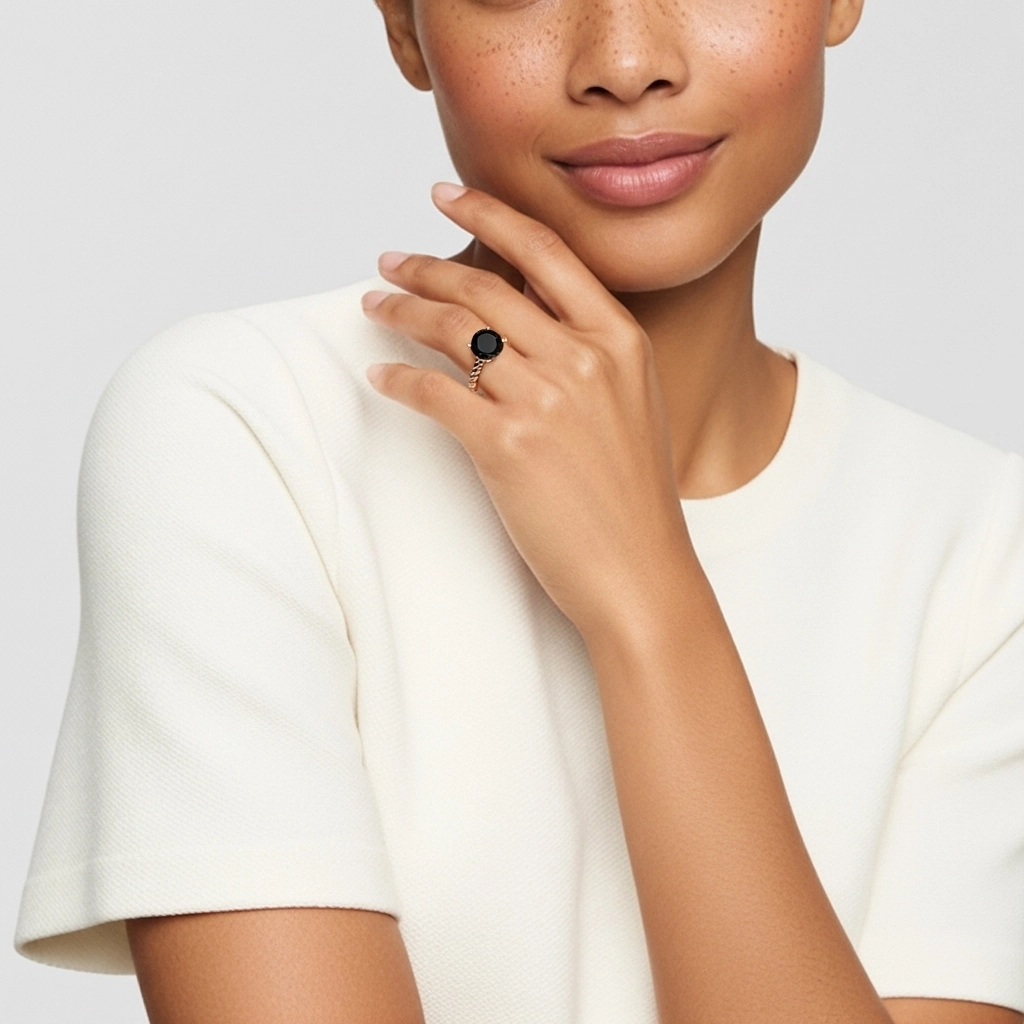 Modern Round 1.00ct Cubic Zirconia Engagement Ring