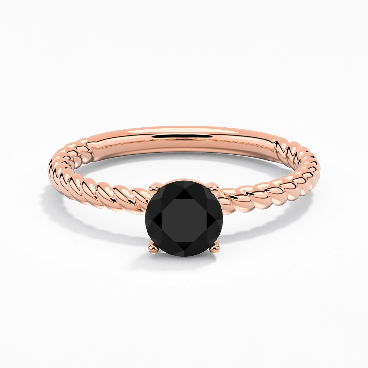 Modern Round 1.00ct Cubic Zirconia Engagement Ring