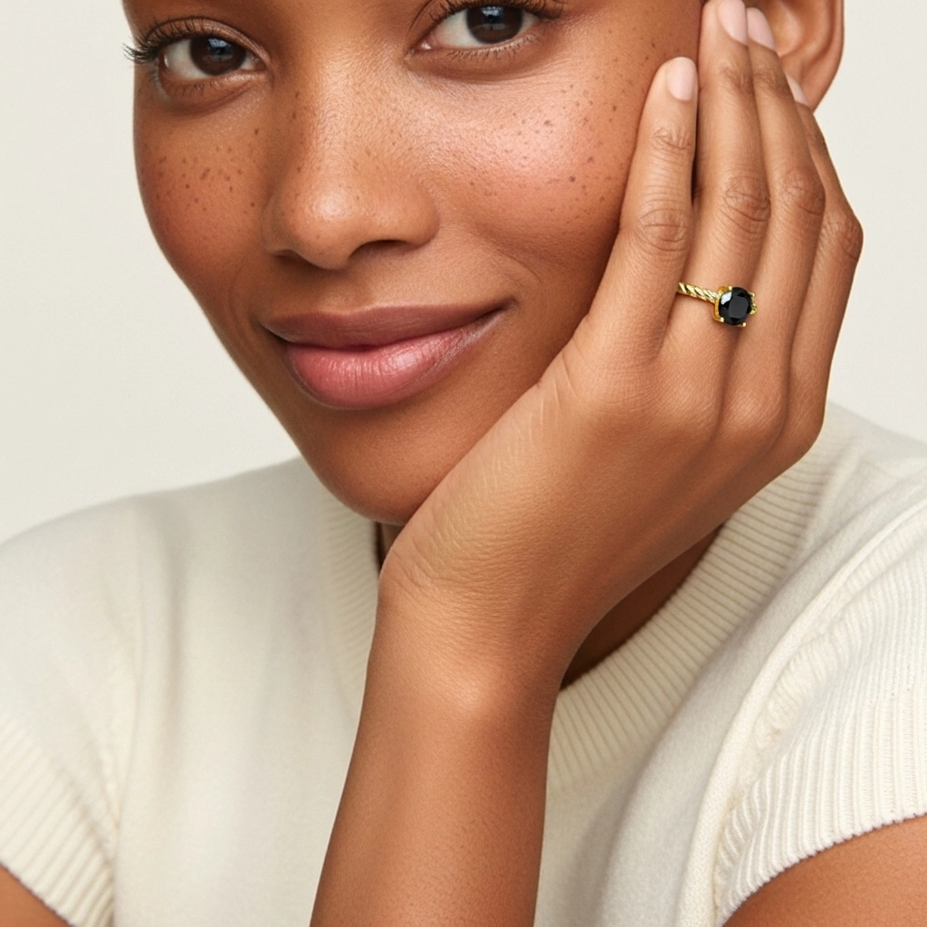 Modern Round 1.00ct Cubic Zirconia Engagement Ring