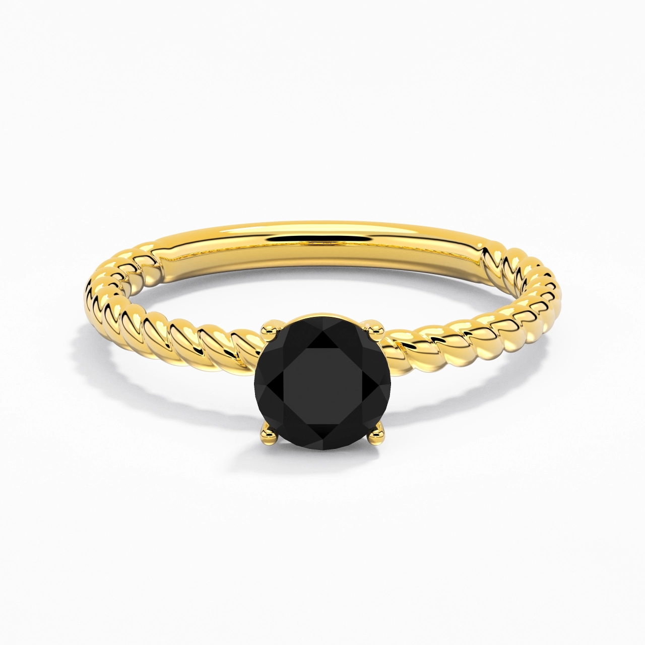 Modern Round 1.00ct Cubic Zirconia Engagement Ring