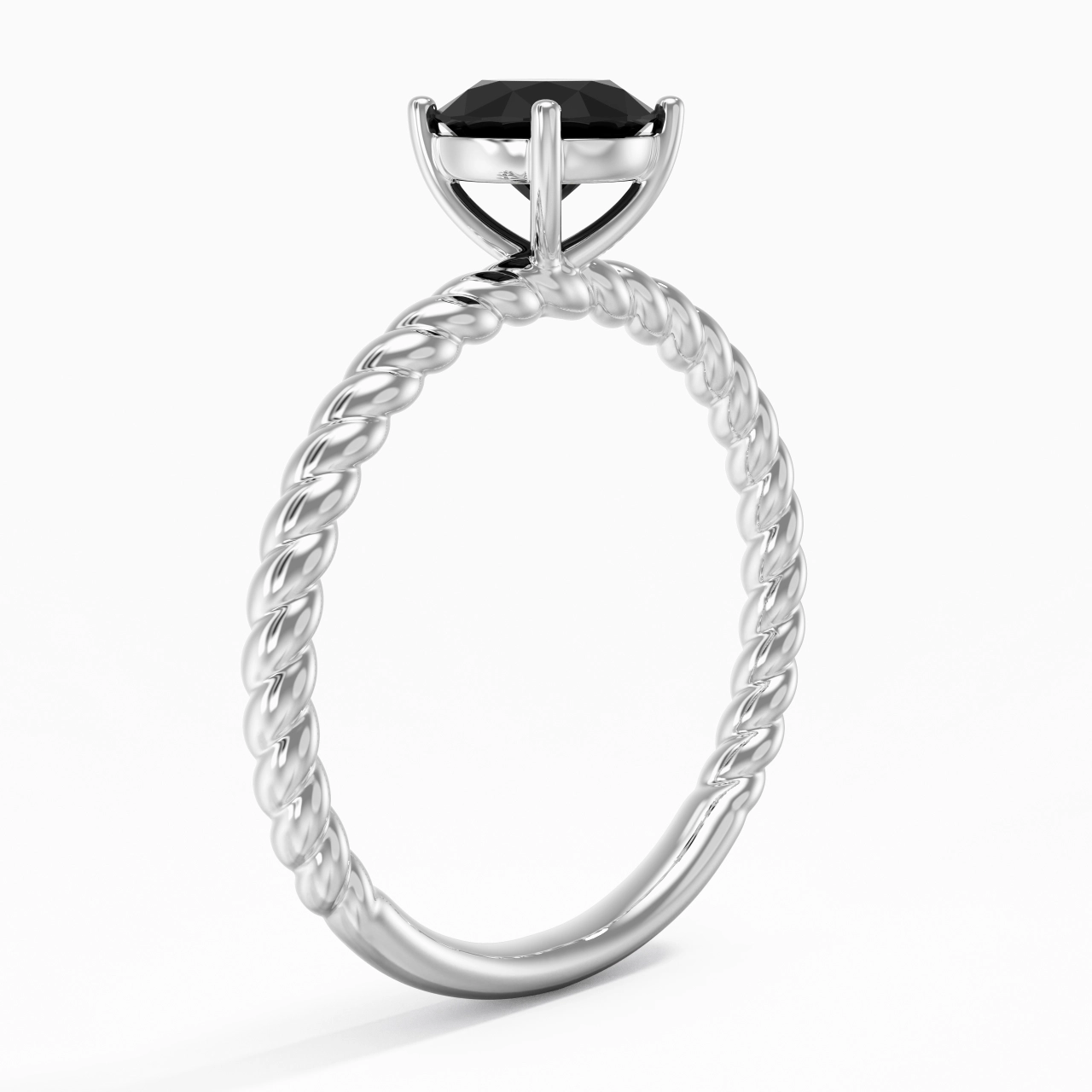 Modern Round 1.00ct Cubic Zirconia Engagement Ring