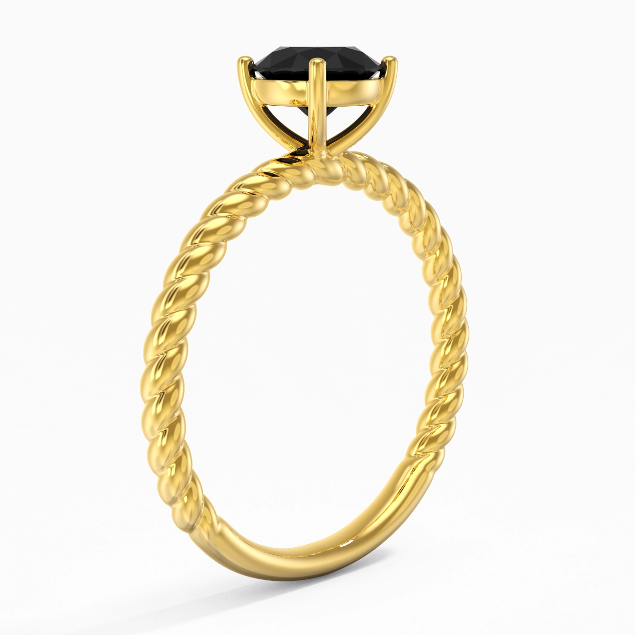 Modern Round 1.00ct Cubic Zirconia Engagement Ring
