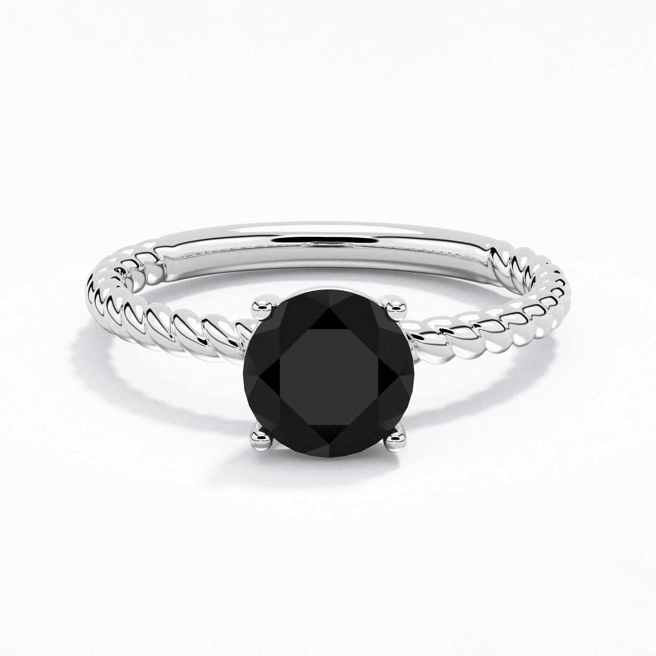 Modern Round 2.00ct Cubic Zirconia Engagement Ring