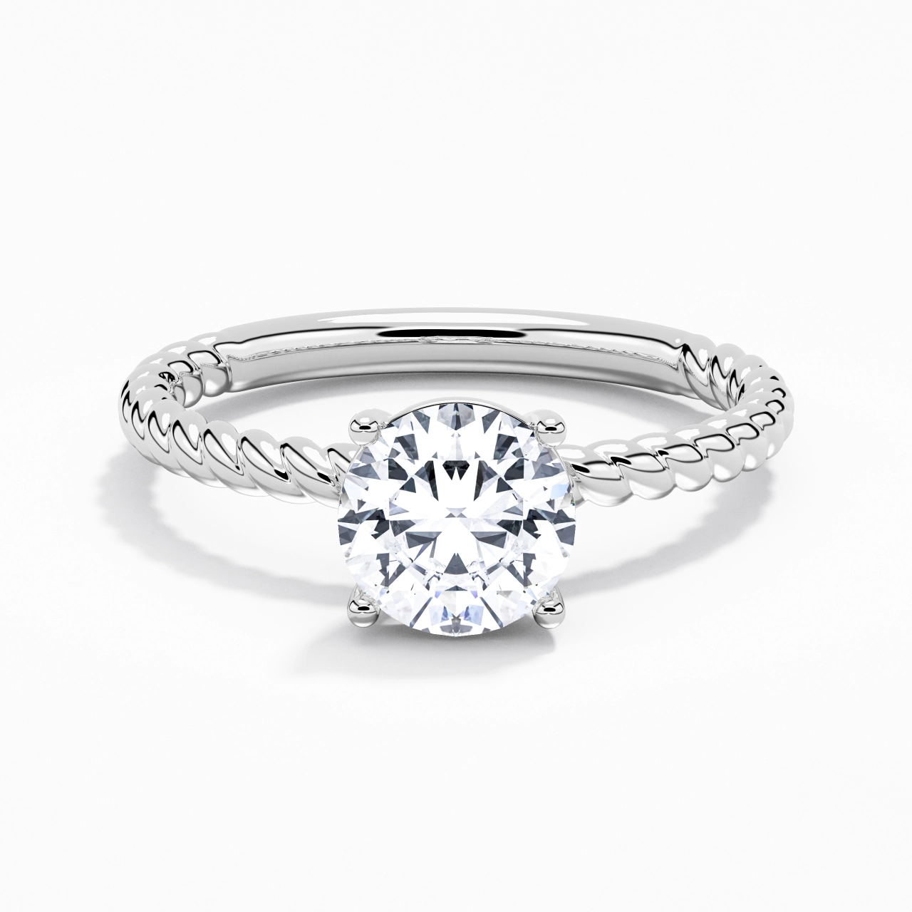 2.00ct Moissanite Engagement Ring 925 Sterling Silver