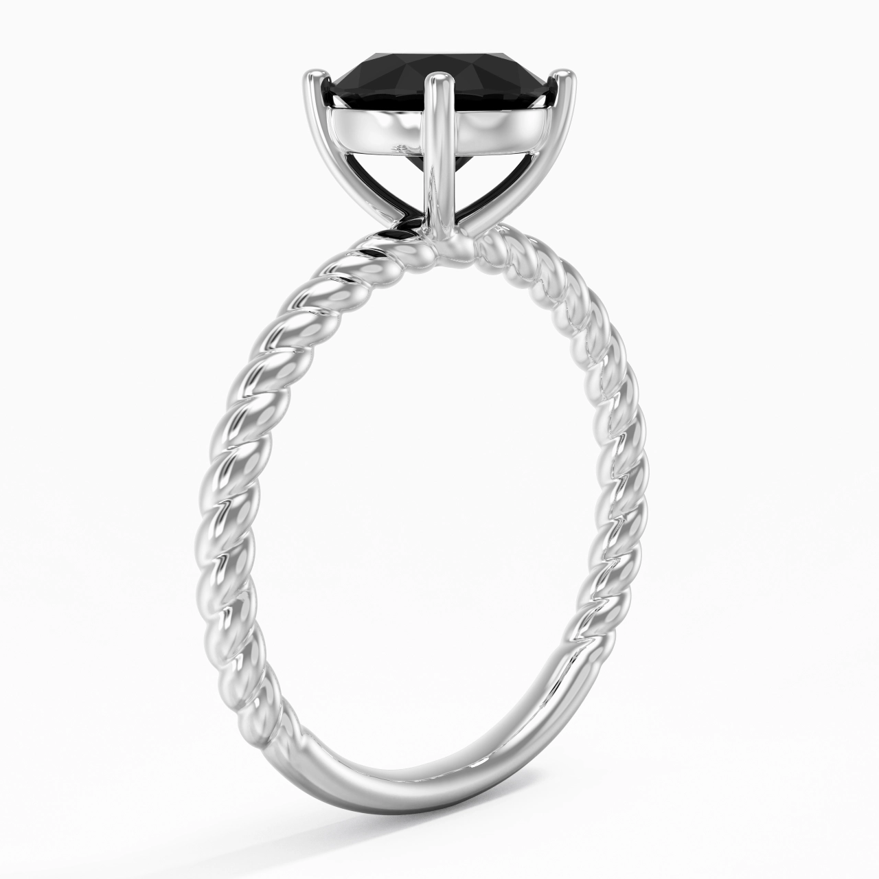 Modern Round 2.00ct Cubic Zirconia Engagement Ring