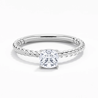 Modern Cushion 1.00ct Moissanite Engagement Ring