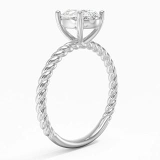 Moderne Ovale 2.00ct Moissanite Bague de fiançailles