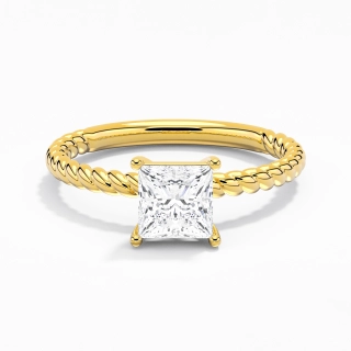 Modern Princess 1.50ct Moissanite Engagement Ring