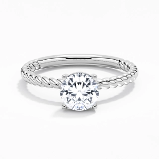 Modern Round 1.50ct Moissanite Engagement Ring