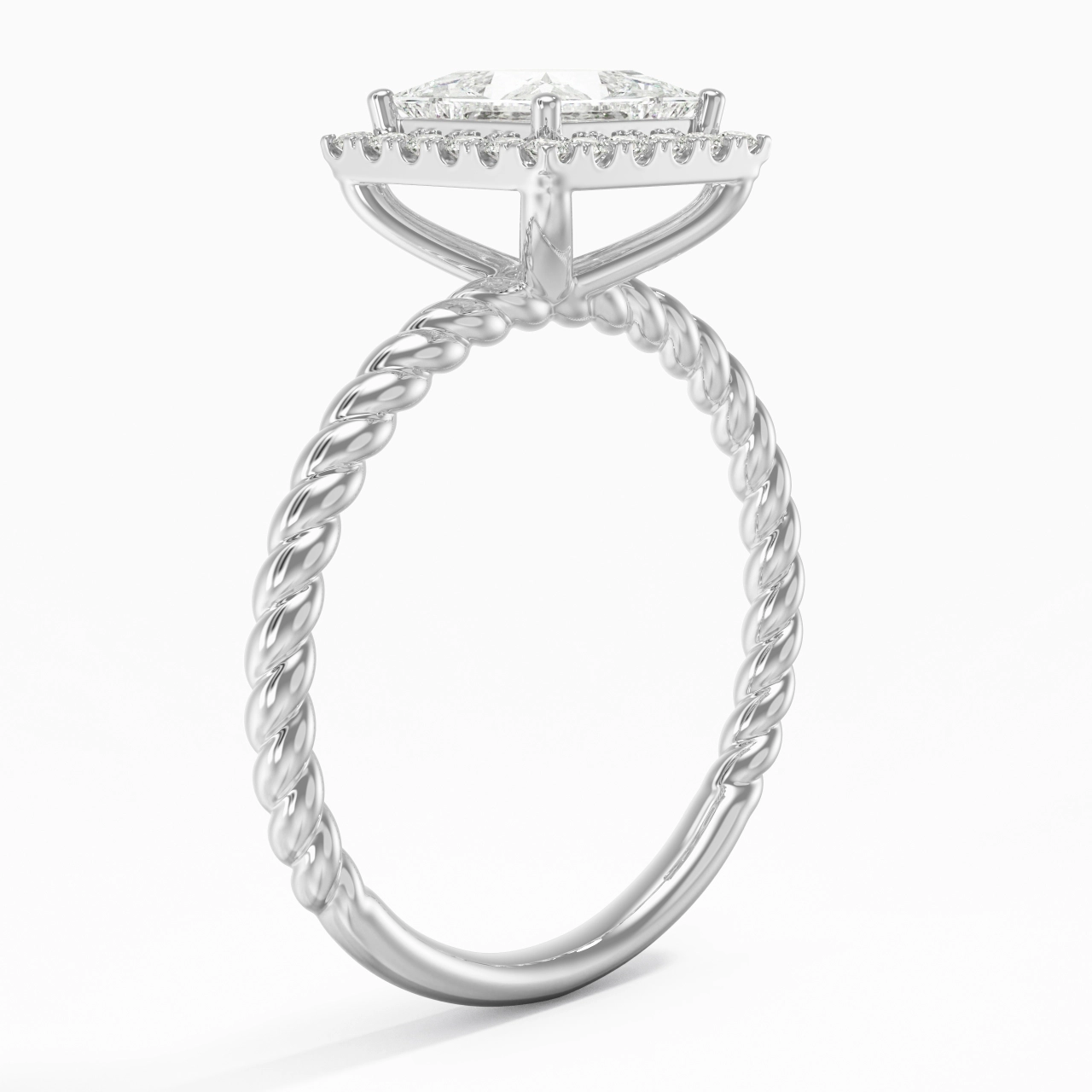 Moderne Princesse 1.50ct Moissanite Bague de fiançailles