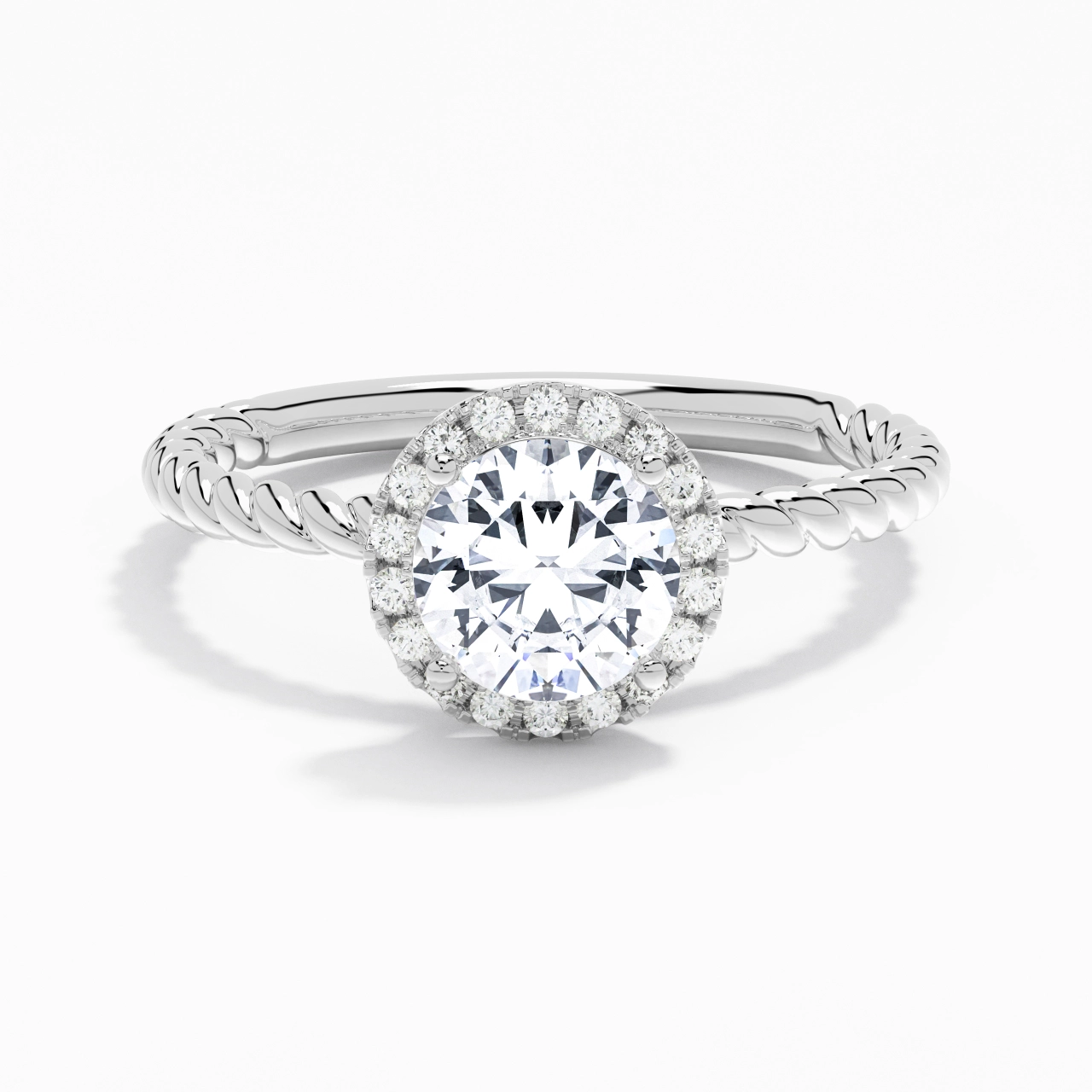 Modern Round 1.50ct Moissanite Engagement Ring Signet Engagement Ring