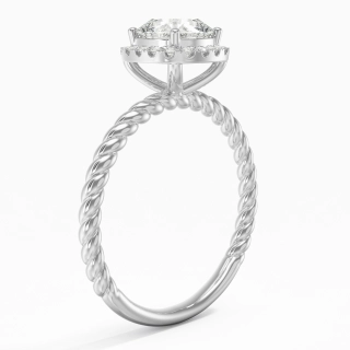 Modern Cushion 1.50ct Moissanite Engagement Ring Signet Engagement Ring