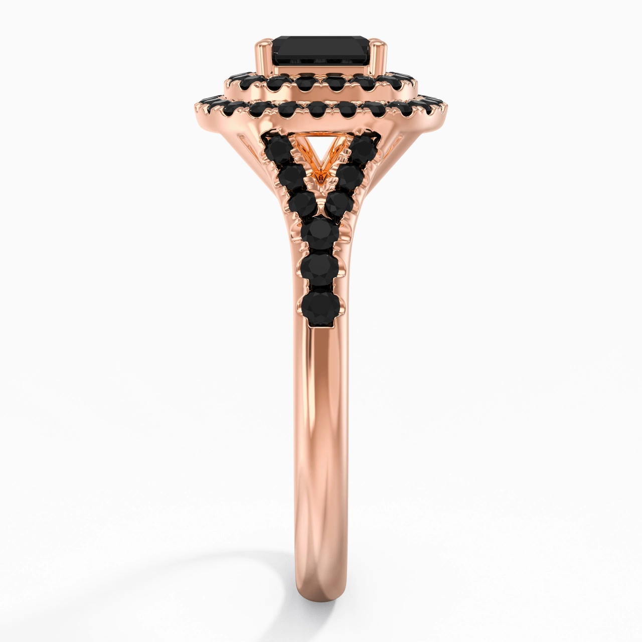 Lujo Asscher 1.00ct Circonio cúbico Anillo de Compromiso