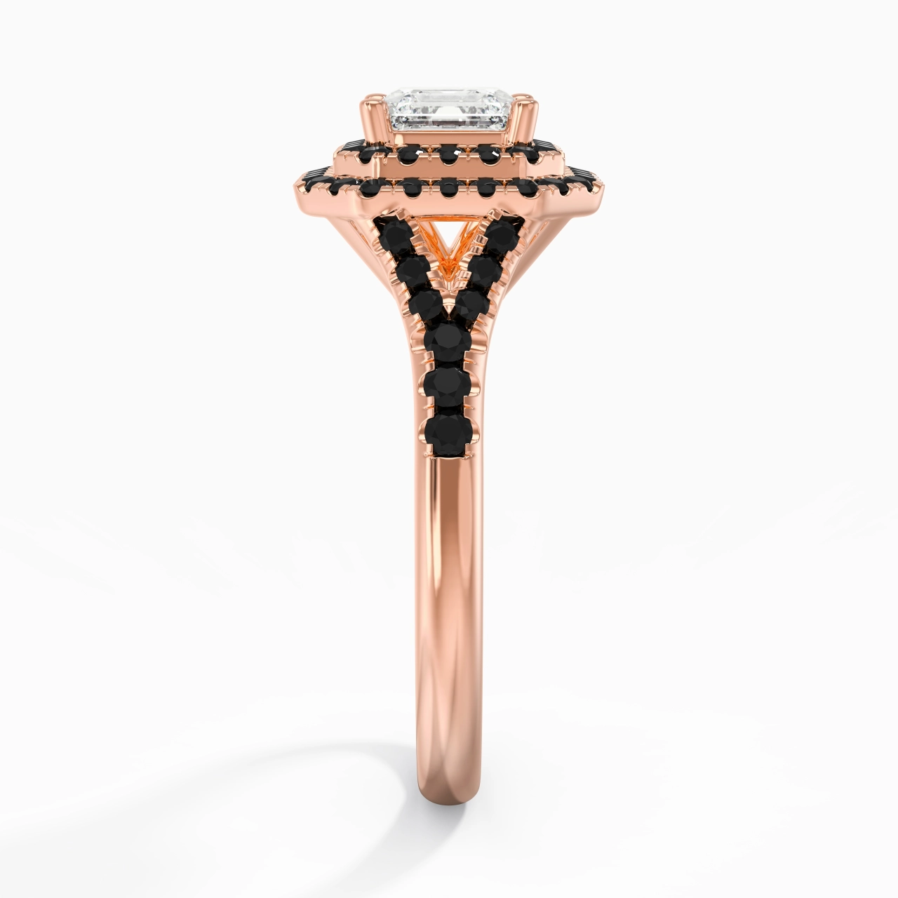 Le luxe Asscher 1.00ct Zircon cubique Bague de fiançailles