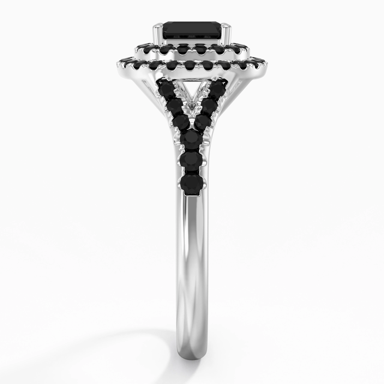 Le luxe Asscher 1.00ct Zircon cubique Bague de fiançailles