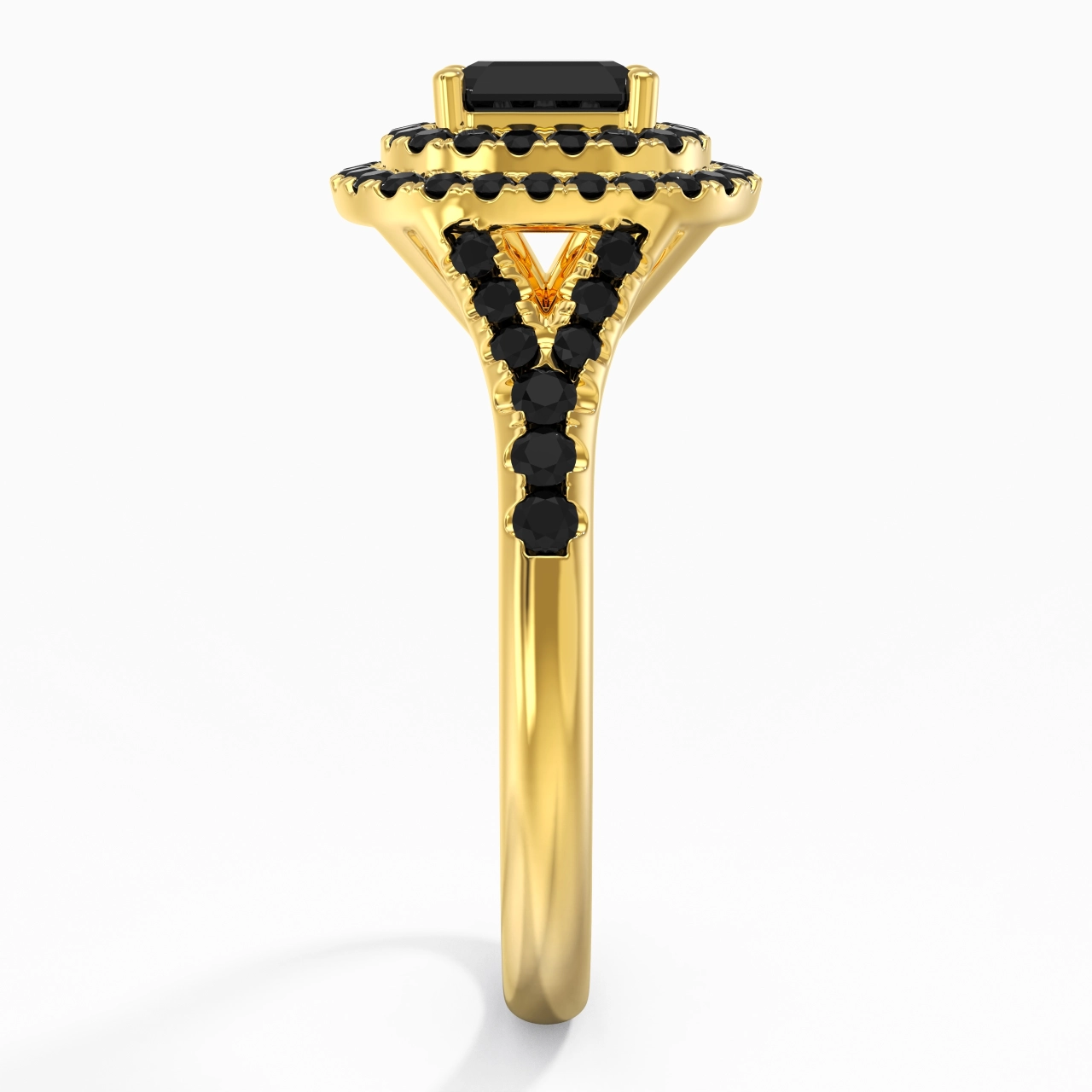 Lujo Asscher 1.00ct Circonio cúbico Anillo de Compromiso