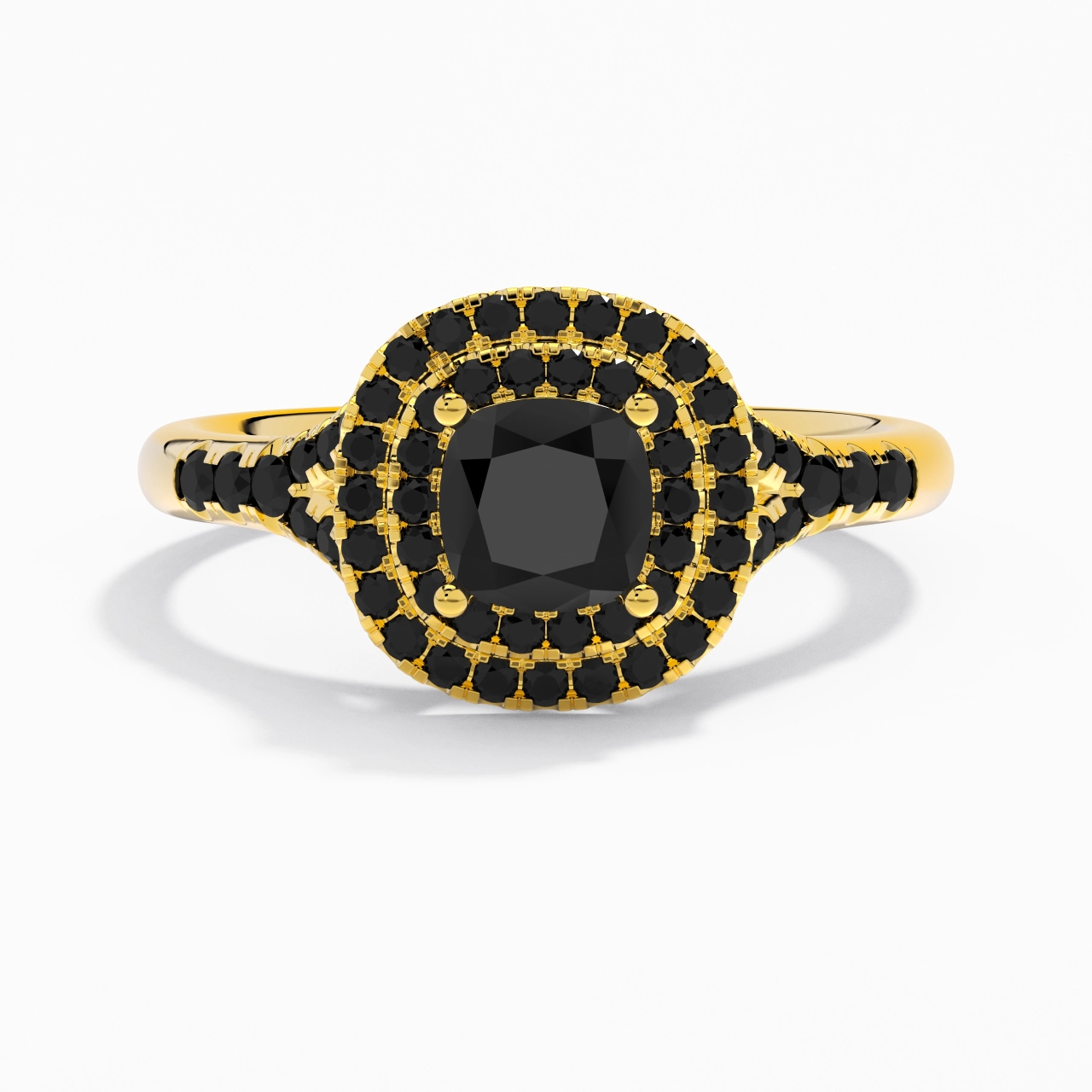 Le luxe Coussin 1.00ct Zircon cubique Bague de fiançailles