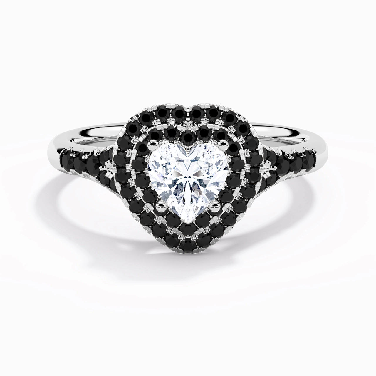 Luxury Heart 1.00ct Cubic Zirconia Engagement Ring