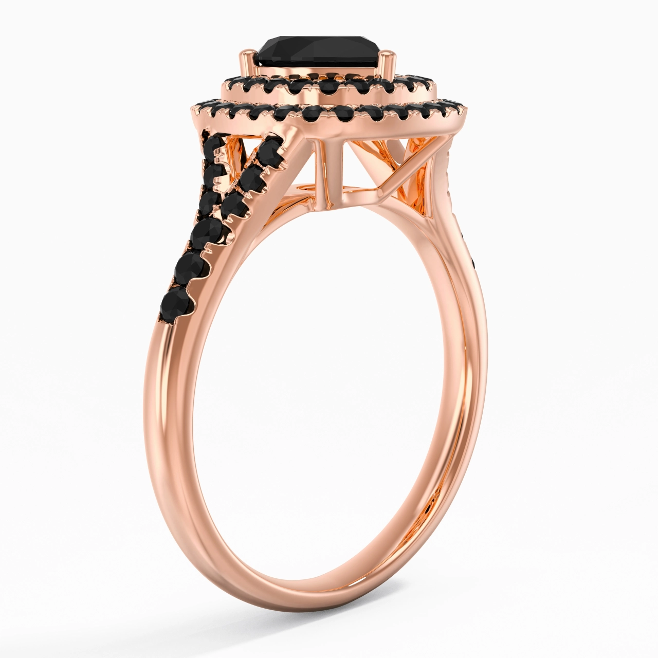 Lujo Corazón 1.00ct Circonio cúbico Anillo de Compromiso