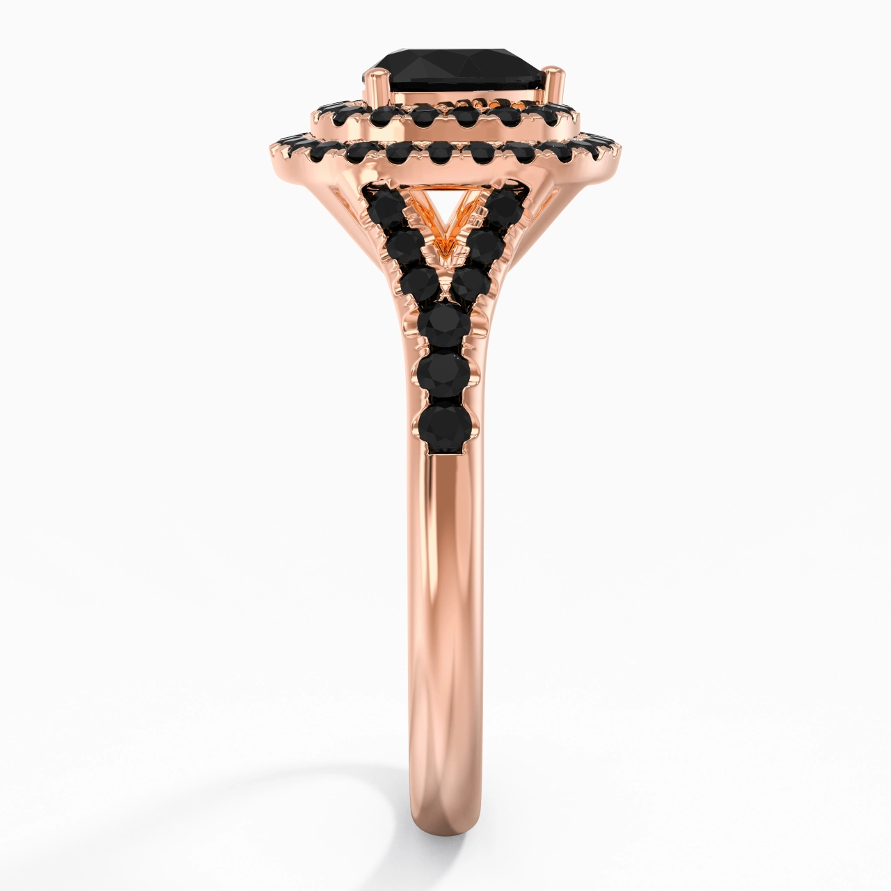 Lujo Corazón 1.00ct Circonio cúbico Anillo de Compromiso