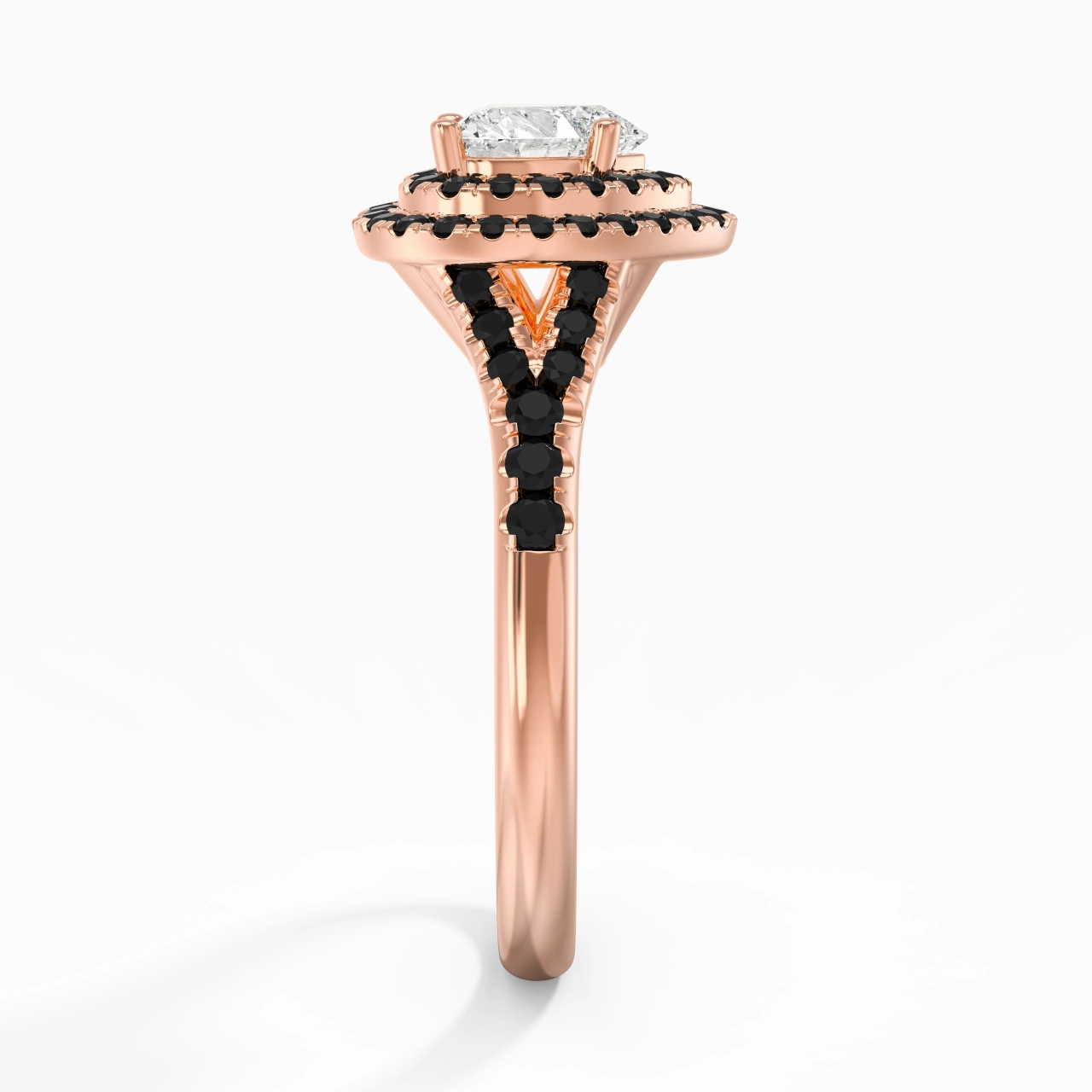 Lujo Corazón 1.00ct Circonio cúbico Anillo de Compromiso