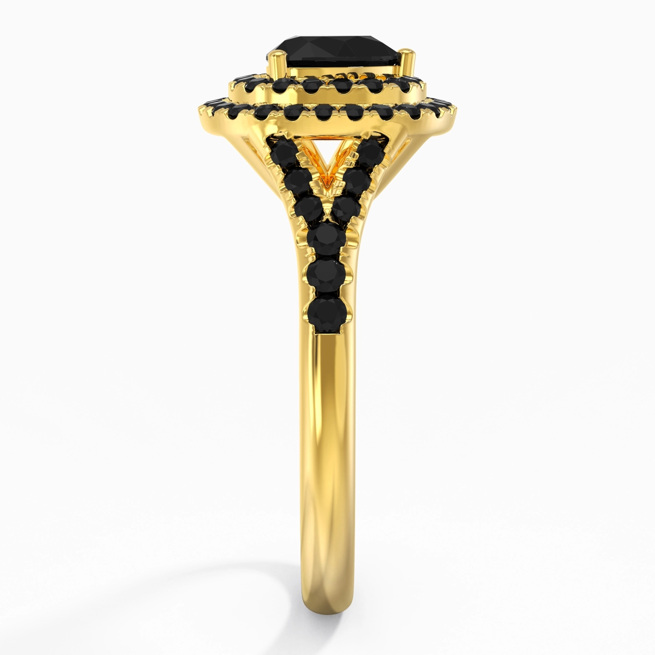 Le luxe Cœur 1.00ct Zircon cubique Bague de fiançailles