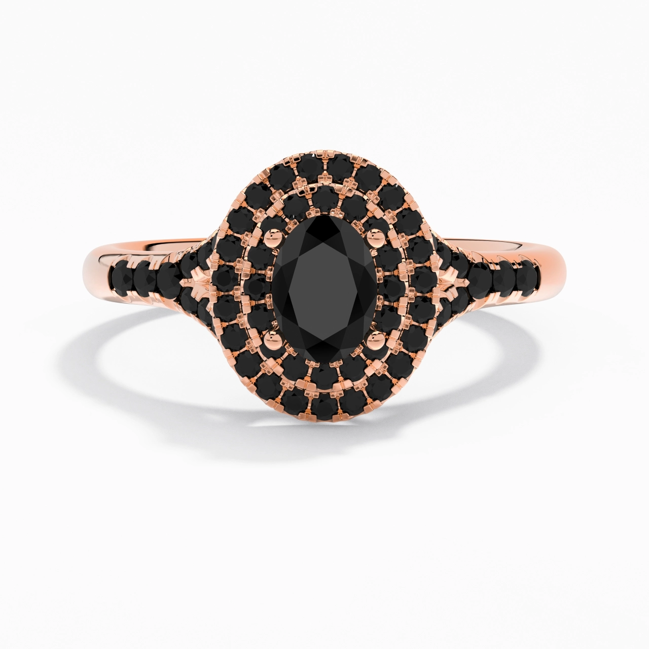 Lujo Ovalado 1.00ct Circonio cúbico Anillo de Compromiso