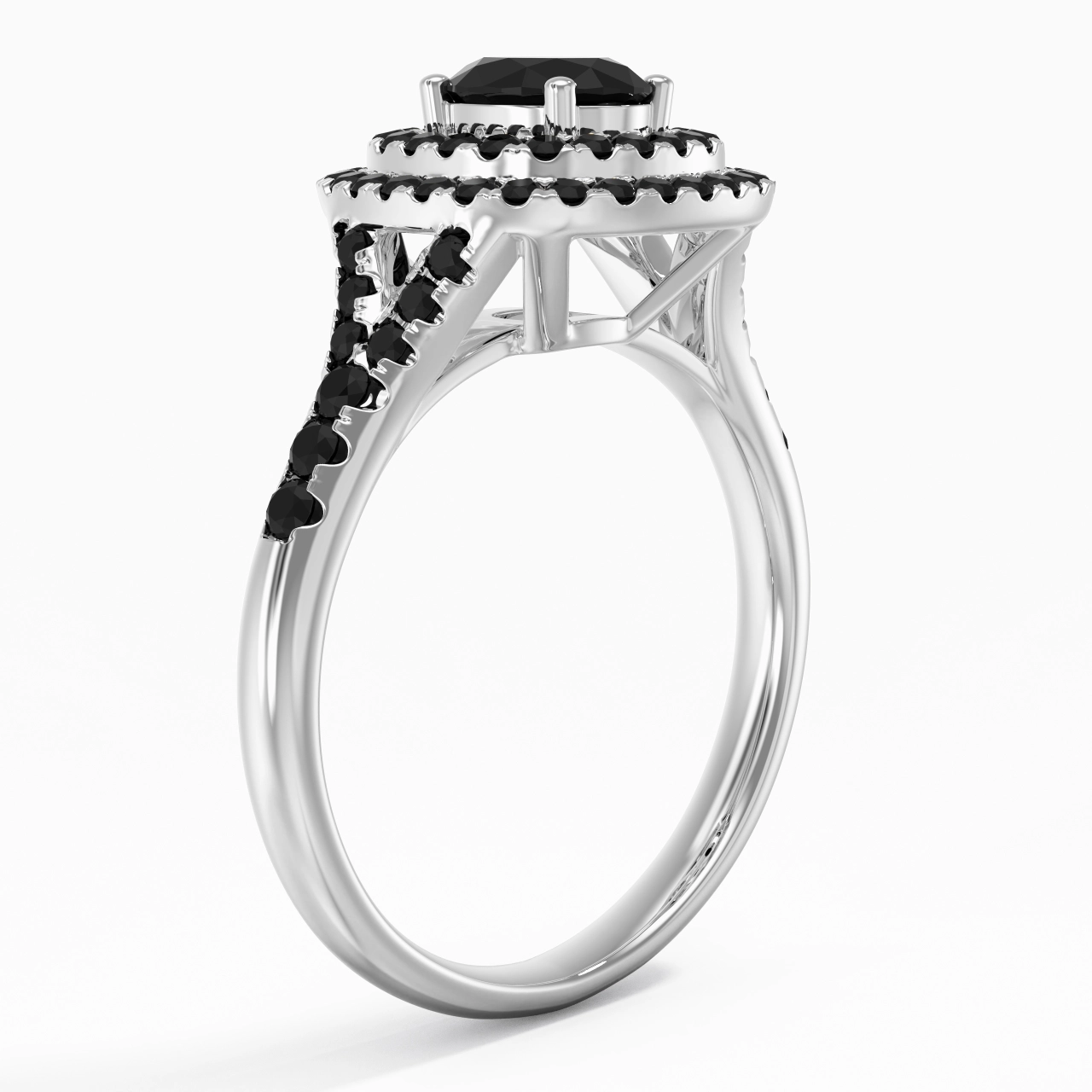 Lujo Ovalado 1.00ct Circonio cúbico Anillo de Compromiso